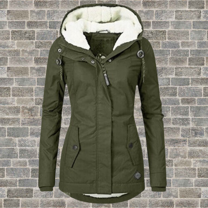 Teuntje | Winterjas met Capuchon en Ritssluiting voor Dames