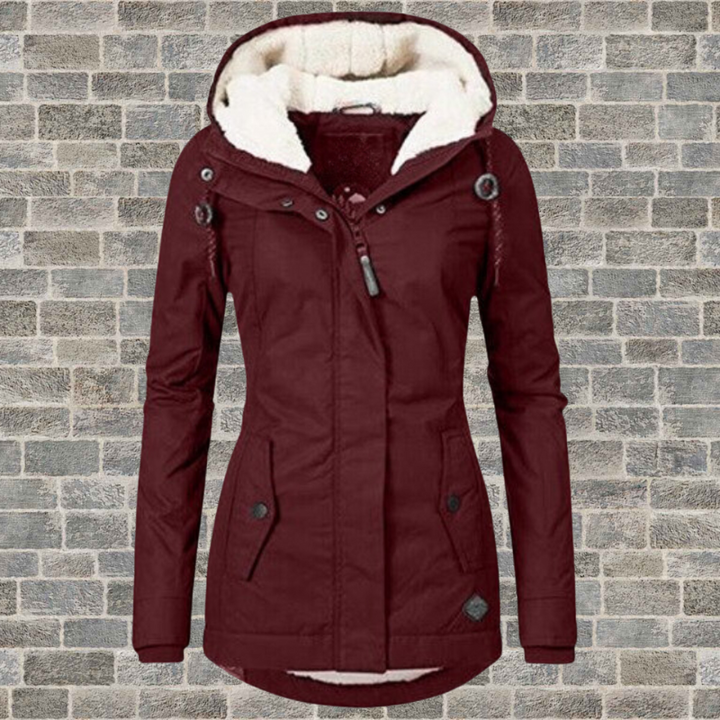 Teuntje | Winterjas met Capuchon en Ritssluiting voor Dames