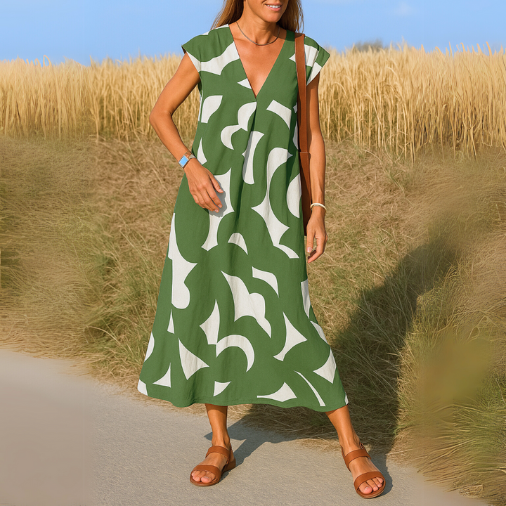 Valerie | Dames Jurk met Elegante Print voor Elke Dag