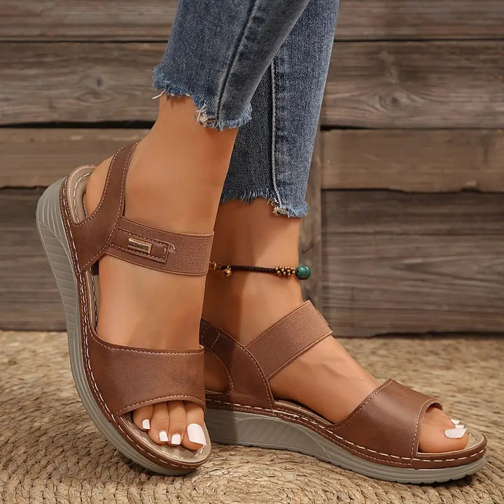 Zula | Dames Wedge Sandalen met Schokabsorberende Zool